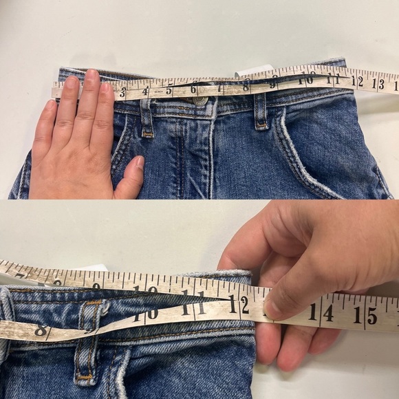 Maje Scalloped Trim Denim Shorts - Picture 6 of 11